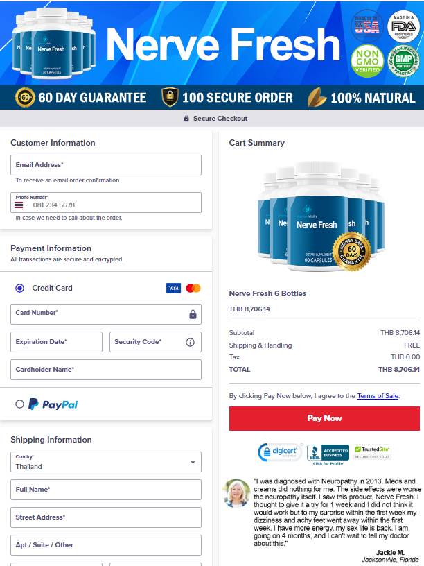 Nerve Fresh Official Website Secure Order Page